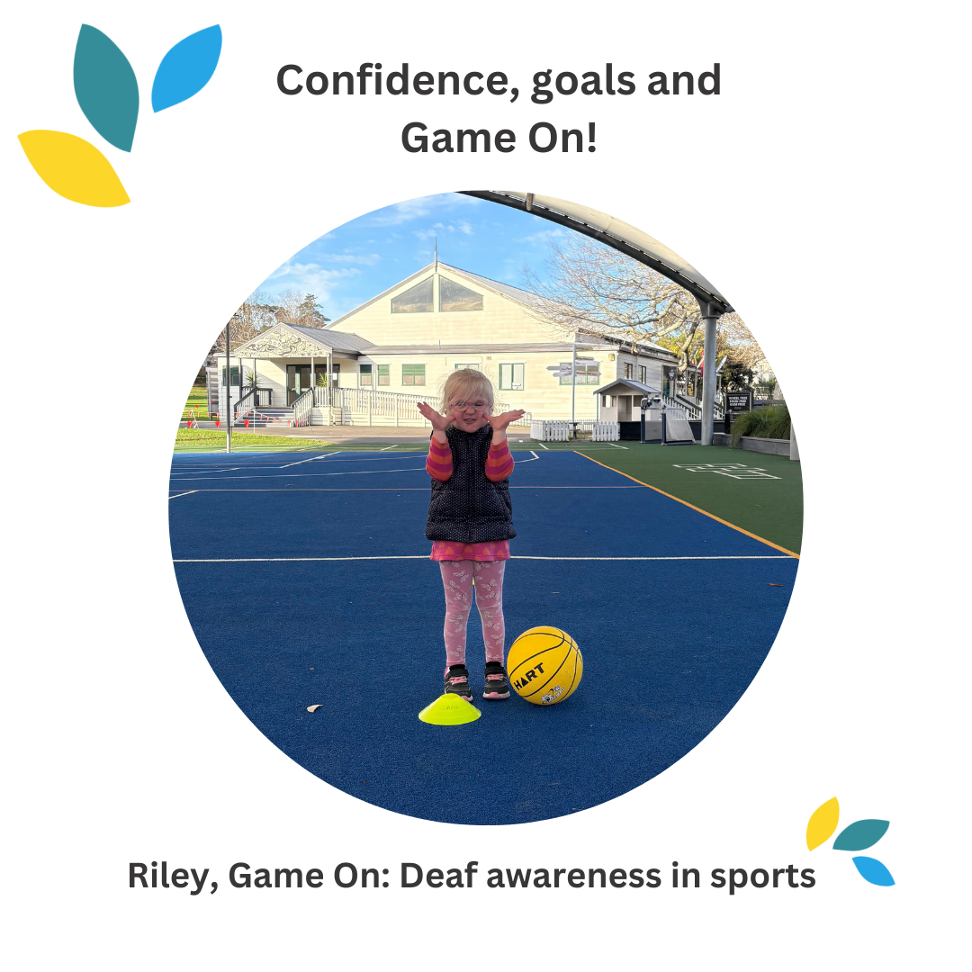 Photo of Riley playing ball games