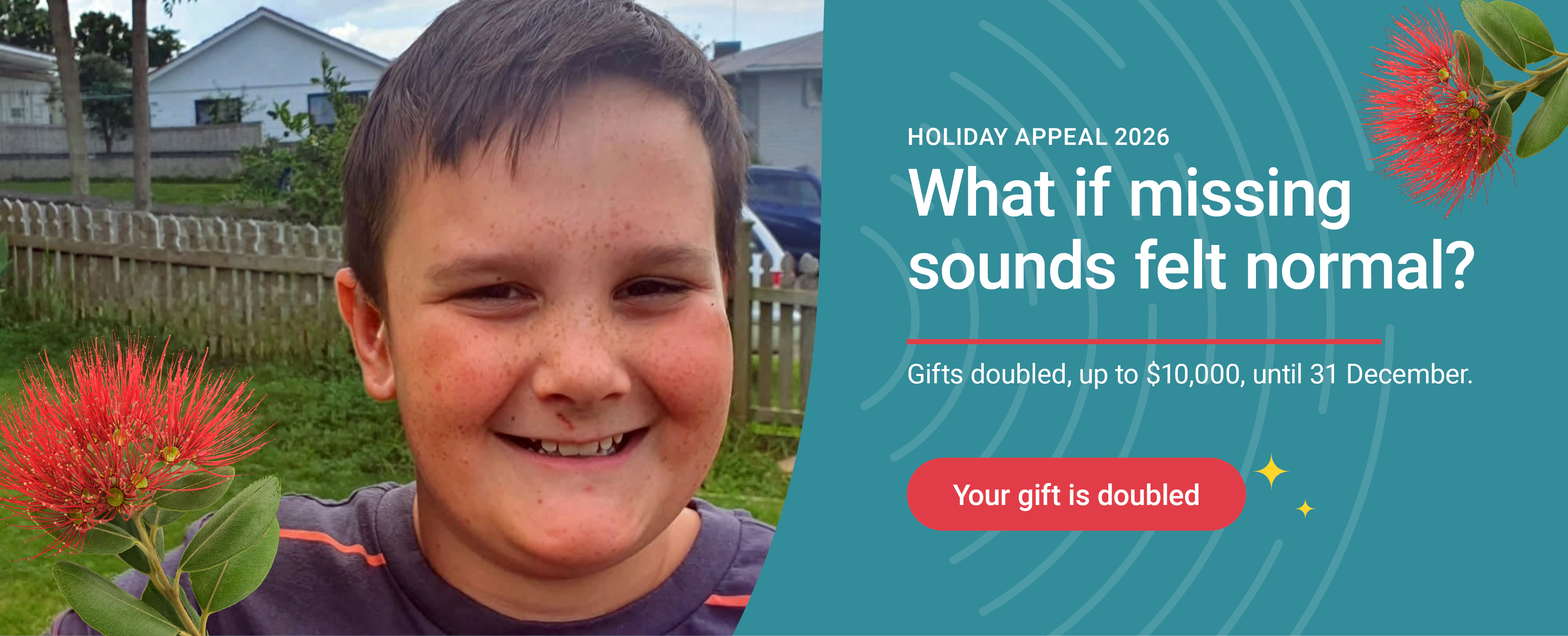 Image Holiday appeal banner with William